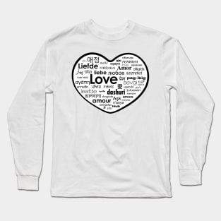 'Heart full of Love in Different Languages ' Long Sleeve T-Shirt